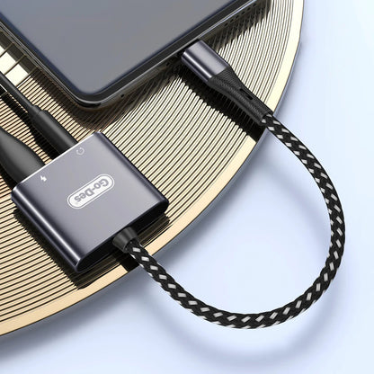 Go Des GD-UC160 2in1 Type-C To 3.5mm Aux Çevirici Ses Adaptörü Gri
