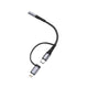 Go-Des GD-UC173 3.5mm Jack Girişli Type-C ve Lightning 2in1 Ses Kablosu Siyah