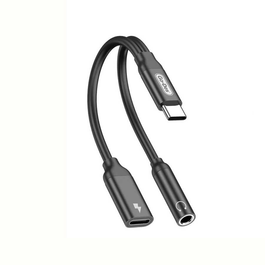 Go Des GD-UC317 Type-C To 3.5mm Adaptör Siyah
