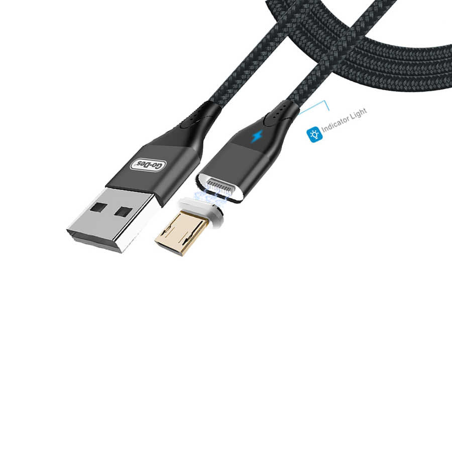 Go Des GD-UC502 Magnetic Data Micro Usb Kablo Siyah