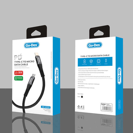 Go Des GD-UC512 PD To Micro Usb Kablo Siyah