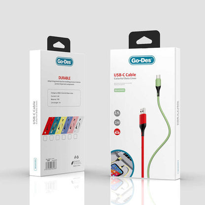 Go Des GD-UC519 Type - C Usb Kablo Sarı