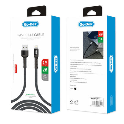 Go Des GD-UC529 Lightning Usb Kablo Siyah