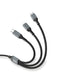 Go-Des GD-UC617 3in1 Type-C to Lightning – Type-C – Type-C Ultra Hızlı PD Şarj Kablosu 100W 1.2M Siyah