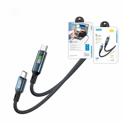 Go Des GD-UC681C-C Type-C to Type-C PD Hızlı Şarj Kablosu 60W 1.2M Siyah