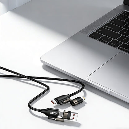 Go Des GD-UC831 4in1 PD Çoklu USB-A + Type-C to Type-C + Lightning Şarj ve Data Kablosu 65W 1.2M