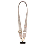 Guess Orjinal Lisanslı 4G Desen ve Metal Logolu Çapraz Vücut Telefon Askı Kayışı 150cm Pembe