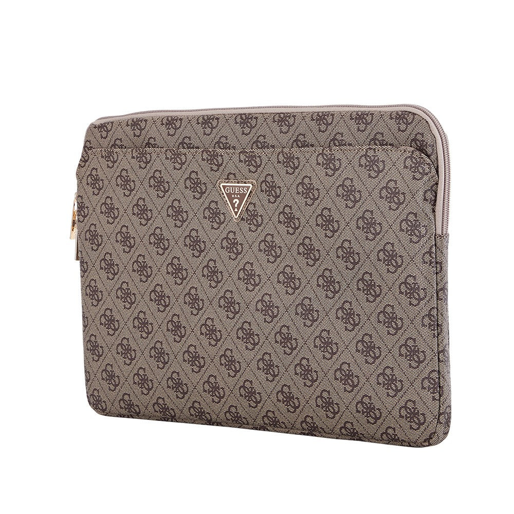 Guess Orjinal Lisanslı 4G Desenli Üçgen Logolu 14 inç Laptop Çantası