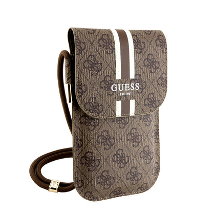 Guess Orjinal Lisanslı 4G Desenli Askılı Mıknatıs Kapaklı Çanta Pembe