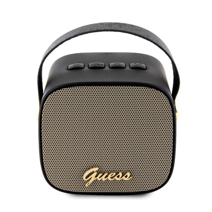 Guess Orjinal Lisanslı Askılı PU Deri Yazı Logolu 5W Bluetooth Speaker Kahverengi