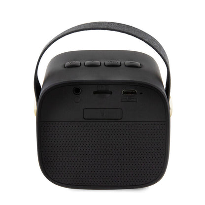 Guess Orjinal Lisanslı Askılı PU Deri Yazı Logolu 5W Bluetooth Speaker Kahverengi