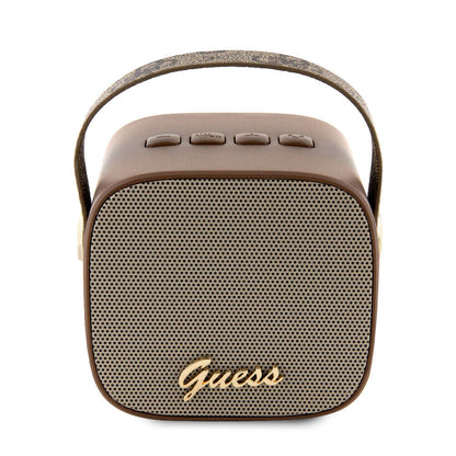 Guess Orjinal Lisanslı Askılı PU Deri Yazı Logolu 5W Bluetooth Speaker Siyah