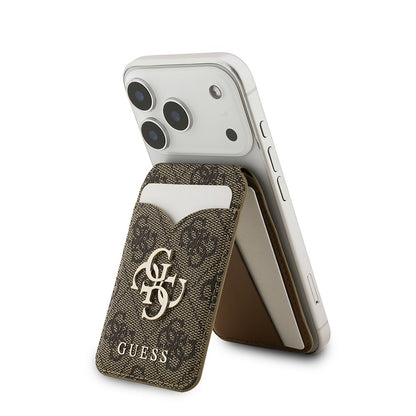 Guess Orjinal Lisanslı Aynalı Metal Büyük 4G Logolu Standlı Magnetik Kartlık