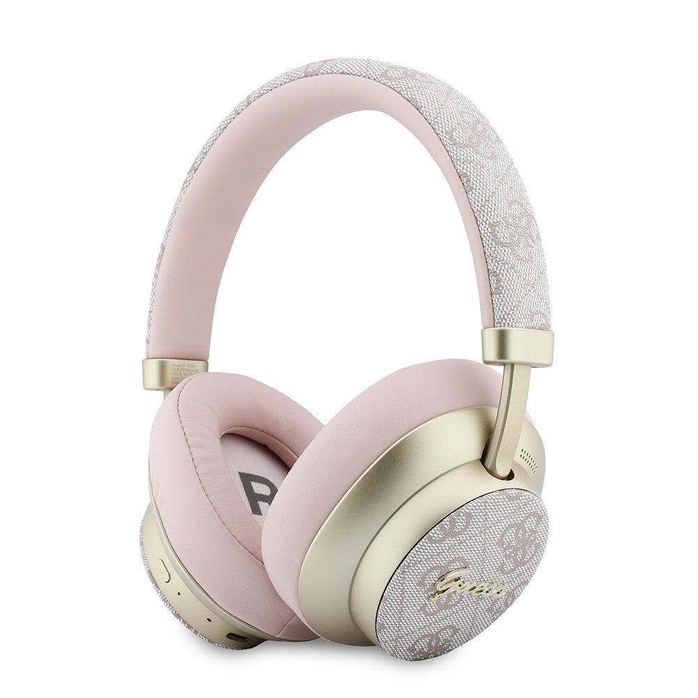 Guess Orjinal Lisanslı ENC PU 4G Desenli Metal Logolu Kulak Üstü Bluetooth Kulaklık v5.4