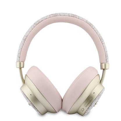 Guess Orjinal Lisanslı ENC PU 4G Desenli Metal Logolu Kulak Üstü Bluetooth Kulaklık v5.4
