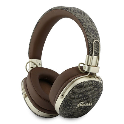 Guess Orjinal Lisanslı ENC Teknolojili PU 4G Desenli Script Logolu Kulak Üstü Bluetooth Kulaklık v5.4