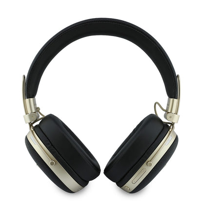 Guess Orjinal Lisanslı ENC Teknolojili PU Üçgen Metal Logolu Kulak Üstü Bluetooth Kulaklık v5.4