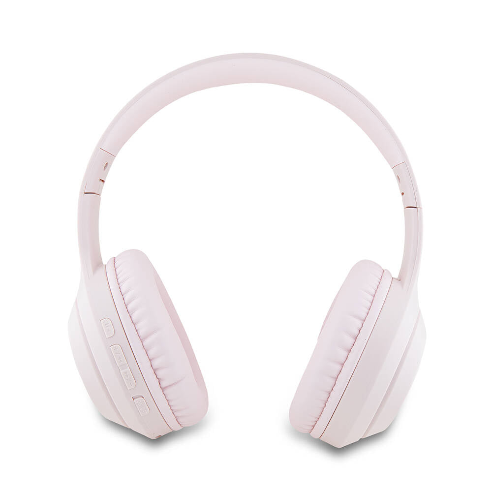 Guess Orjinal Lisanslı Katlanabilir Ayarlanabilir Metal Klasik Logolu Kulak Üstü Bluetooth Kulaklık Pembe