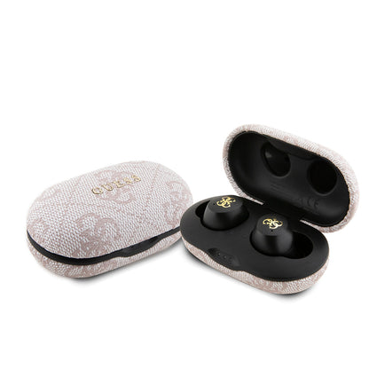 Guess Orjinal Lisanslı Klasik Metal Yazı Logolu TWS Kulak İçi Bluetooth Kulaklık Pembe