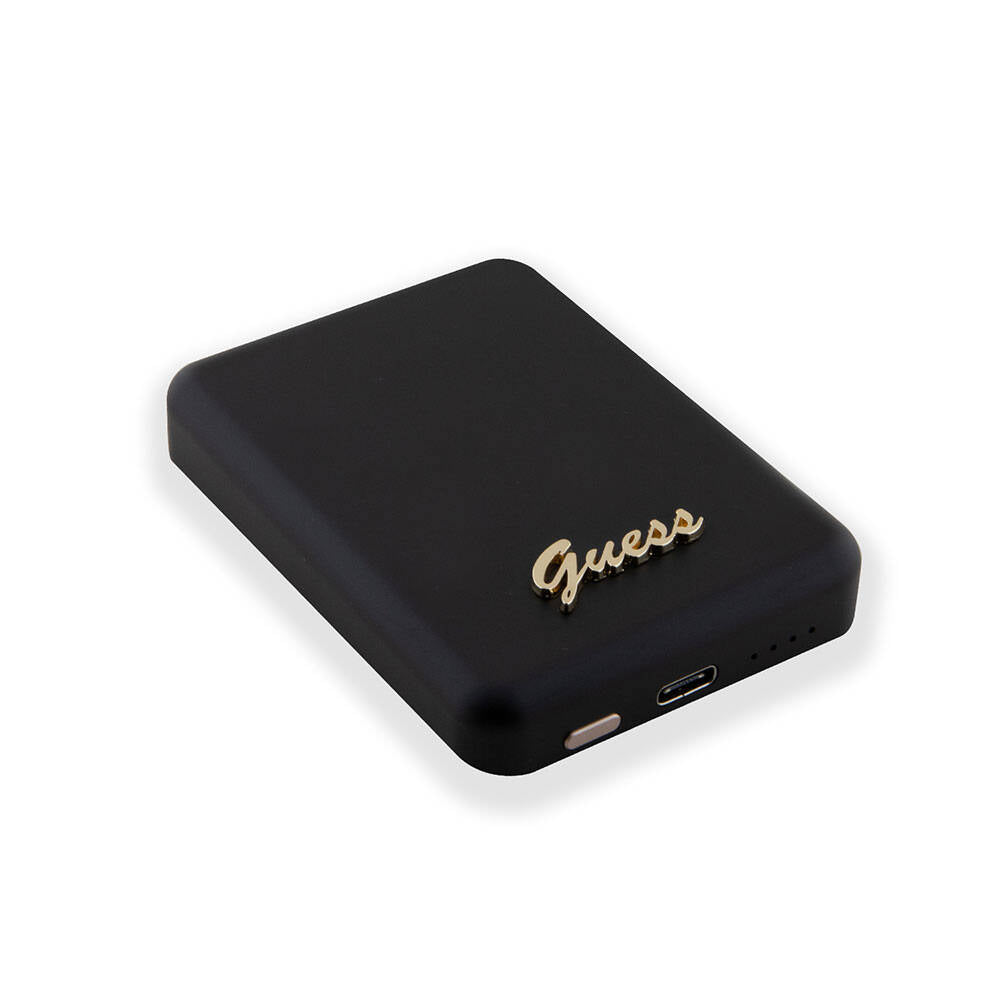 Guess Orjinal Lisanslı M-safe Şarj Özellikli Metal Yazı Logolu Powerbank 3000mAh 5W Gold