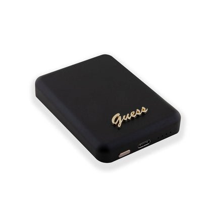 Guess Orjinal Lisanslı M-safe Şarj Özellikli Metal Yazı Logolu Powerbank 3000mAh 5W Gold
