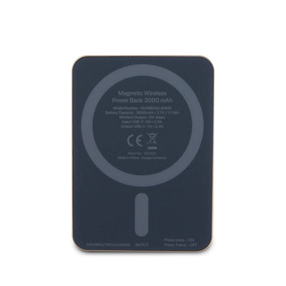 Guess Orjinal Lisanslı M-safe Şarj Özellikli Taşlı 4G Logolu Powerbank 3000mAh 5W Siyah