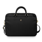 Guess Orjinal Lisanslı Naylon Kumaş Metal Üçgen Logolu Omuz Askılı 15-16 inç Laptop Çantası