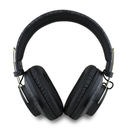 Guess Orjinal Lisanslı PU 4G Desenli Büyük Metal Logolu Kulak Üstü Bluetooth Kulaklık Mavi