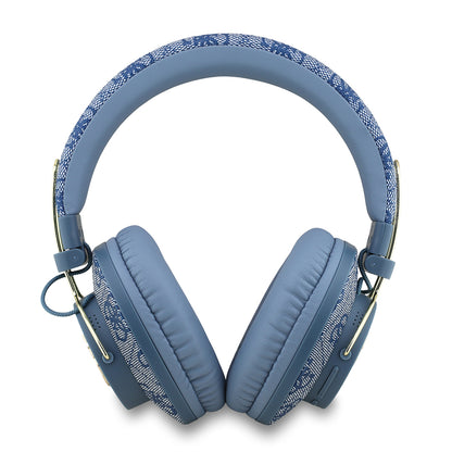 Guess Orjinal Lisanslı PU 4G Desenli Büyük Metal Logolu Kulak Üstü Bluetooth Kulaklık Siyah