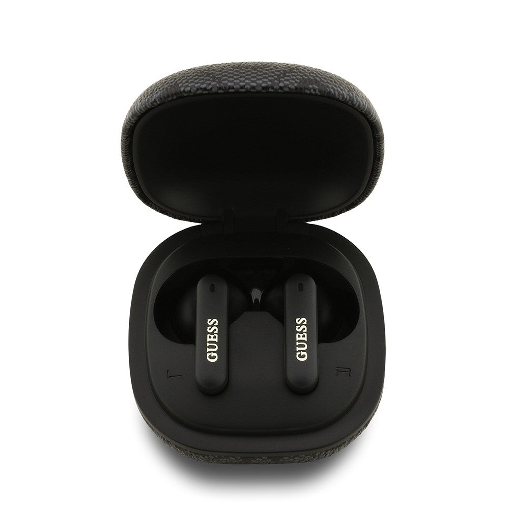 Guess Orjinal Lisanslı PU 4G Desenli Klasik Metal Yazı Logolu TWS Kulak İçi Bluetooth Kulaklık