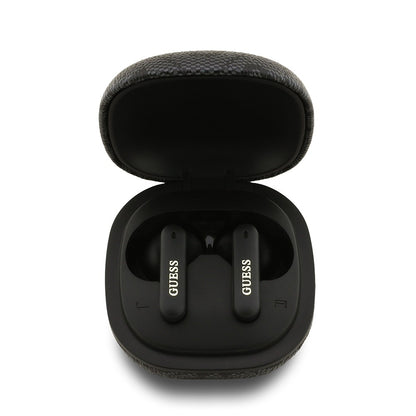 Guess Orjinal Lisanslı PU 4G Desenli Klasik Metal Yazı Logolu TWS Kulak İçi Bluetooth Kulaklık