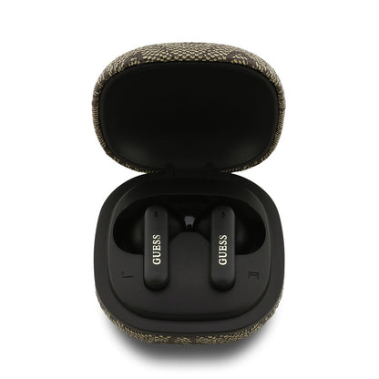 Guess Orjinal Lisanslı PU 4G Desenli Klasik Metal Yazı Logolu TWS Kulak İçi Bluetooth Kulaklık