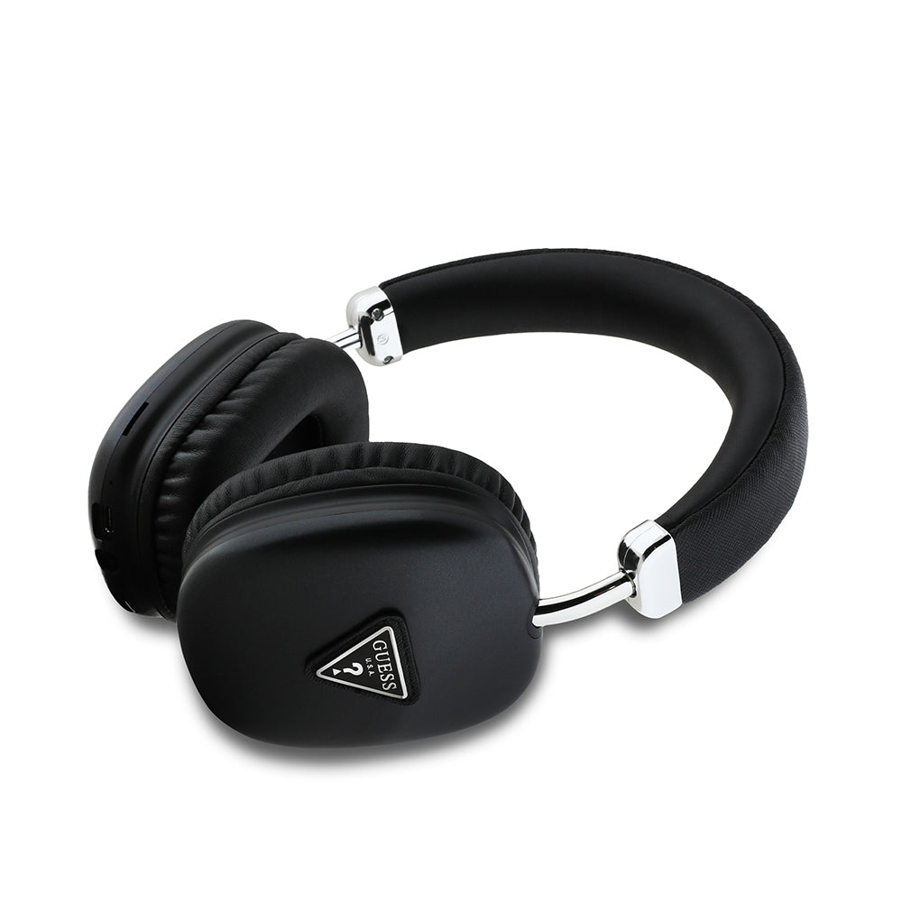 Guess Orjinal Lisanslı PU Üçgen Logolu Kulak Üstü Bluetooth Kulaklık Pembe