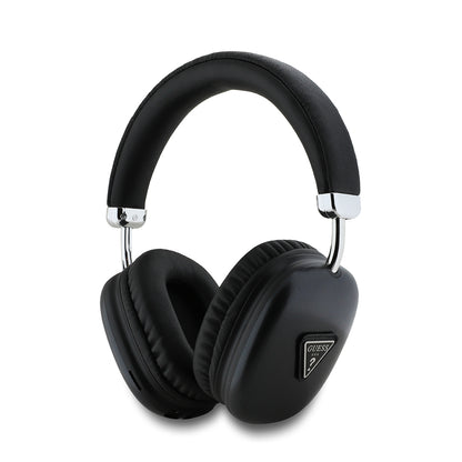 Guess Orjinal Lisanslı PU Üçgen Logolu Kulak Üstü Bluetooth Kulaklık Siyah