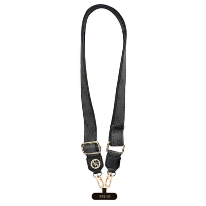 Guess Orjinal Lisanslı Taşlı 4G Metal Logolu Çapraz Vücut Telefon Askı Kayışı 150cm
