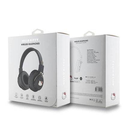 Hello Kitty Orjinal Lisanslı Ayarlanabilir Metal Kitty Logolu Yuvarlak Bluetooth 5.3 Kulaklık Pembe