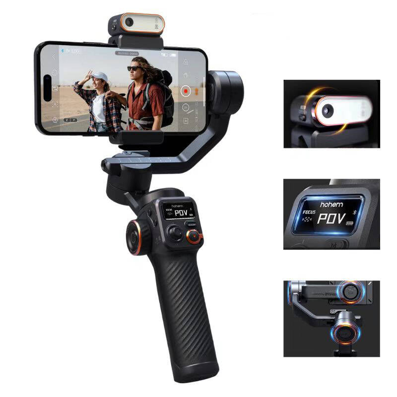 Hohem iSteady M6 3 Eksenli El Tipi AI Yapay Zeka Görüş Sensörlü Gimbal Stabilizatör Siyah