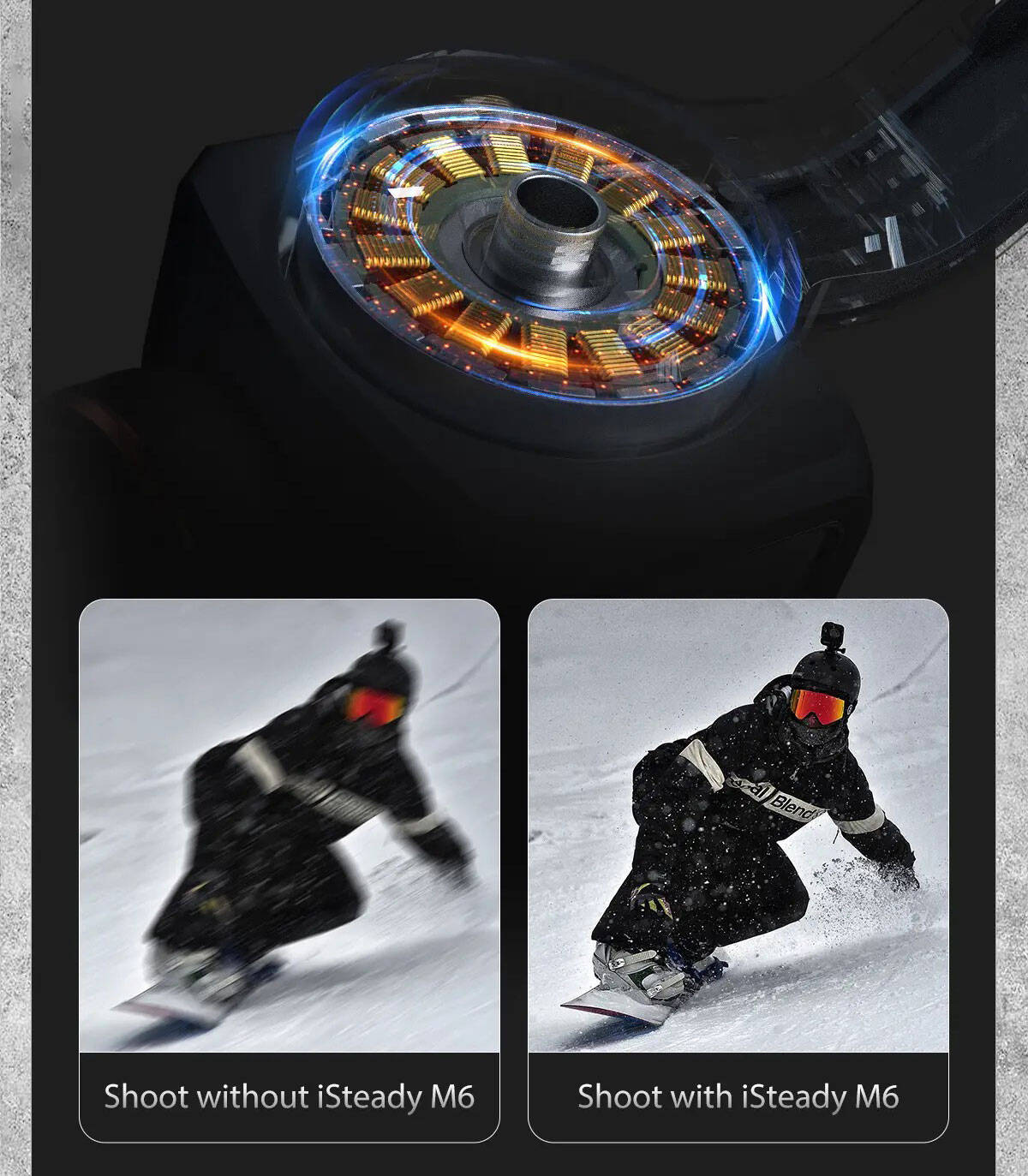 Hohem iSteady M6 3 Eksenli El Tipi AI Yapay Zeka Görüş Sensörlü Gimbal Stabilizatör Siyah