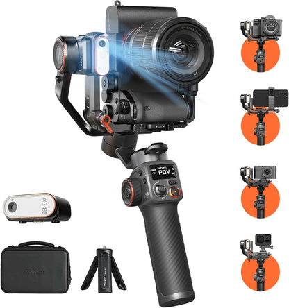 Hohem iSteady MT2 3 Eksenli El Tipi AI Yapay Zeka Görüş Sensörlü Kamera Gimbal Stabilizatör Siyah