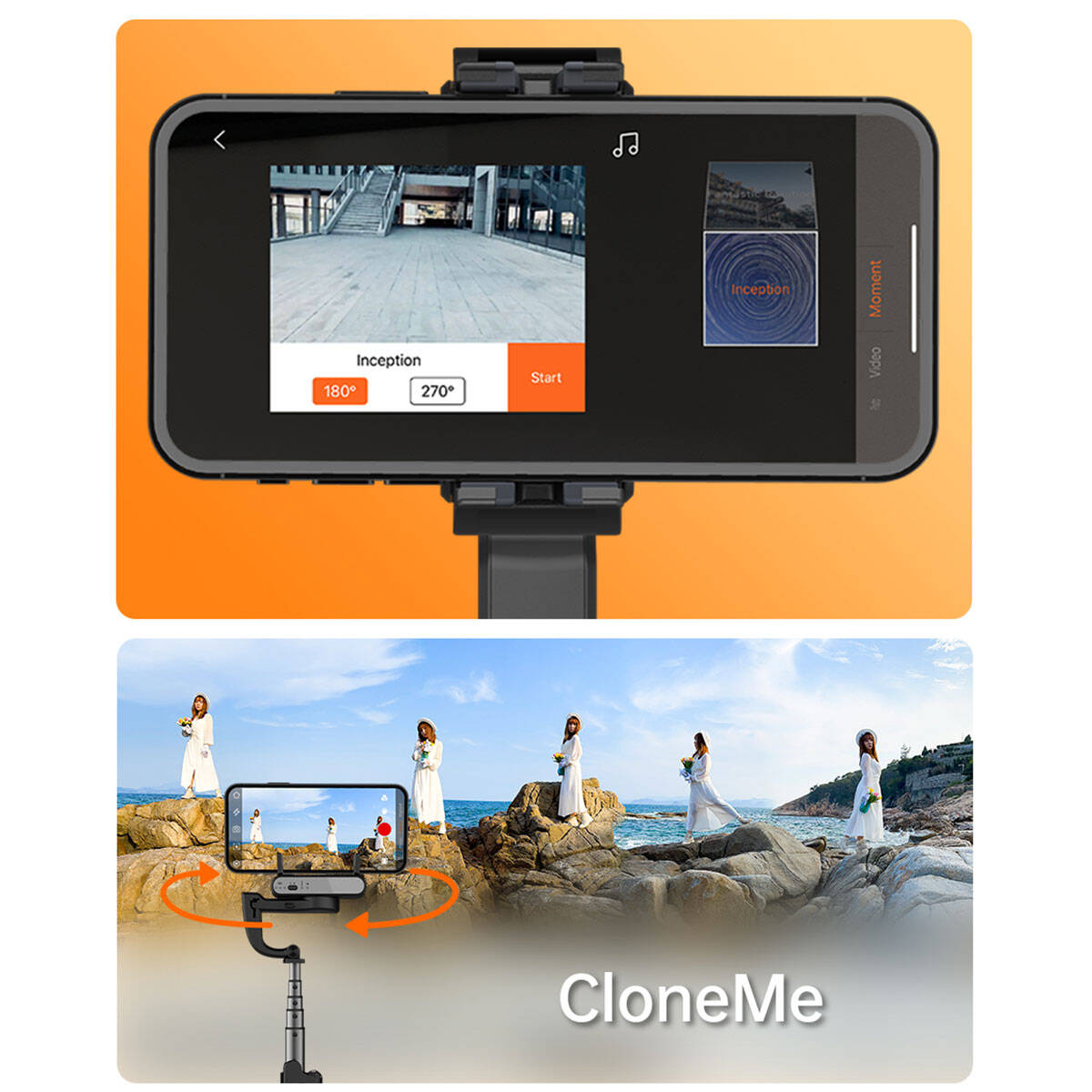 Hohem iSteady Q 2 Eksenli El Tipi Selfie Çubuğu Gimbal Stabilizatör Siyah