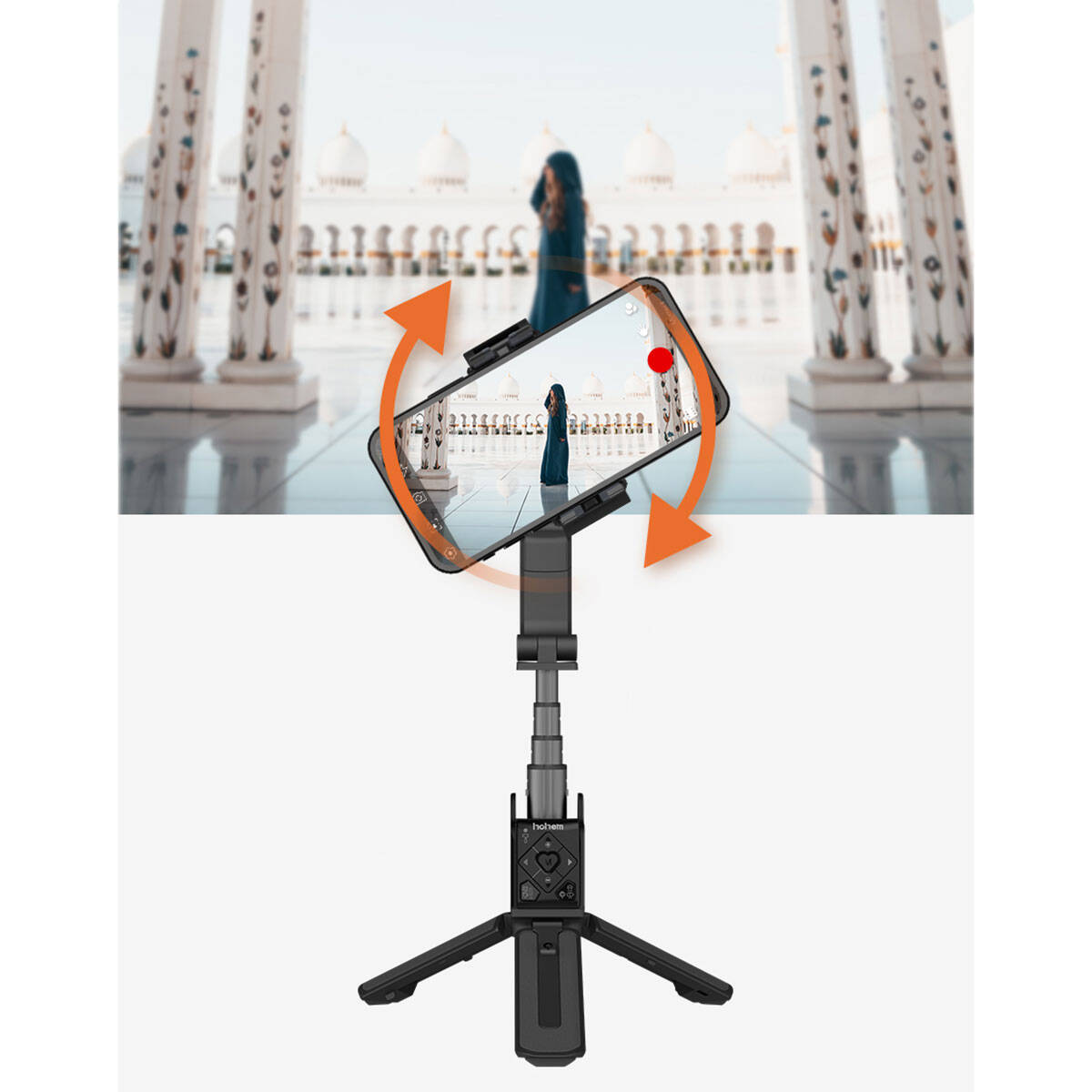 Hohem iSteady Q 2 Eksenli El Tipi Selfie Çubuğu Gimbal Stabilizatör Siyah