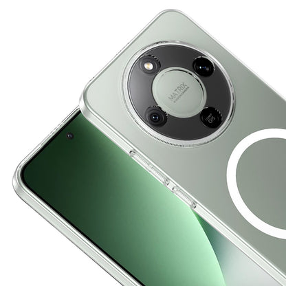 Honor Magic 8 Lite 5G Kamera Korumalı M-Safe Şarj Özellikli Şeffaf Zore London Sert PC Kapak