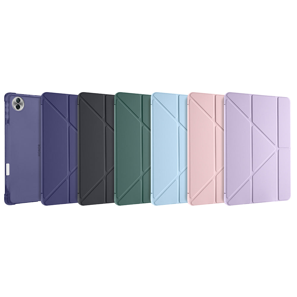 Honor Pad 10 12.1 Kılıf Zore Tri Folding Kalem Bölmeli Standlı Kılıf Rose Gold