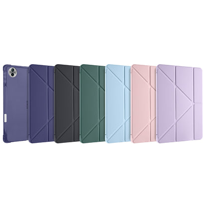 Honor Pad 10 12.1 Kılıf Zore Tri Folding Kalem Bölmeli Standlı Kılıf Rose Gold