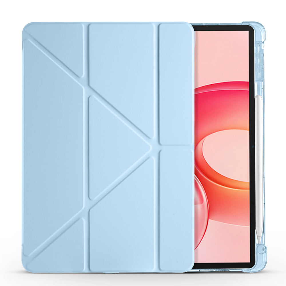 Honor Pad 10 12.1 Kılıf Zore Tri Folding Kalem Bölmeli Standlı Kılıf Lila