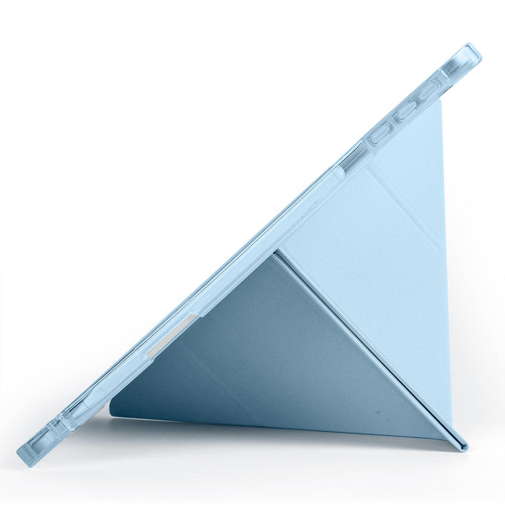 Honor Pad 10 12.1 Kılıf Zore Tri Folding Kalem Bölmeli Standlı Kılıf Lila