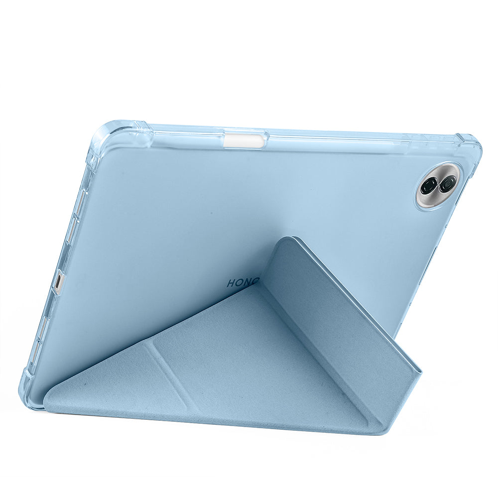 Honor Pad 10 12.1 Kılıf Zore Tri Folding Kalem Bölmeli Standlı Kılıf Koyu Yeşil