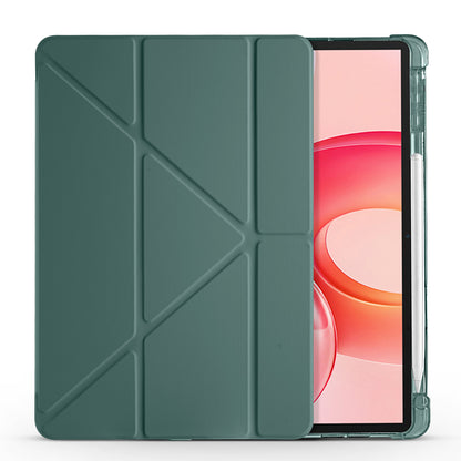 Honor Pad 10 12.1 Kılıf Zore Tri Folding Kalem Bölmeli Standlı Kılıf Lacivert