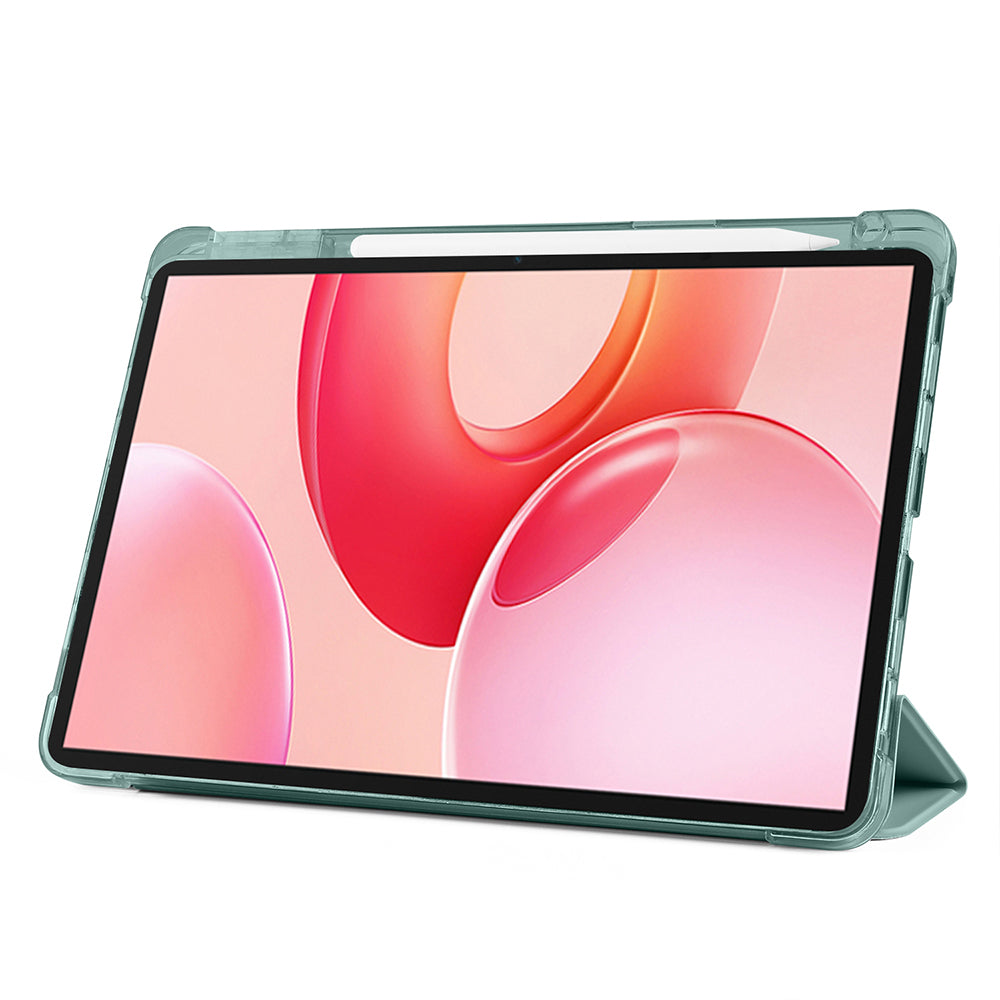 Honor Pad 10 12.1 Kılıf Zore Tri Folding Kalem Bölmeli Standlı Kılıf Lila