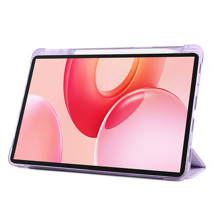 Honor Pad 10 12.1 Kılıf Zore Tri Folding Kalem Bölmeli Standlı Kılıf Siyah